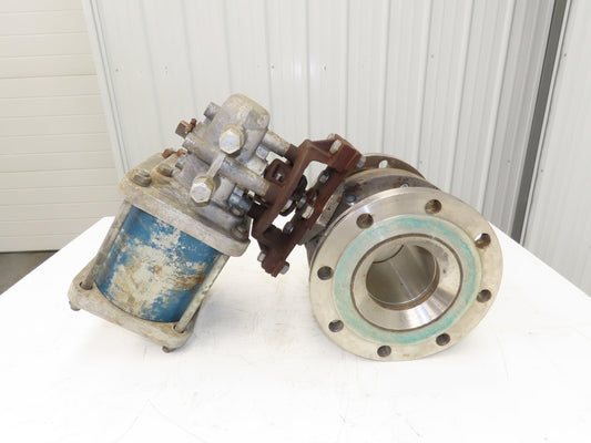 Neles Jamesbury Stainless 6" Flanged Ball Valve 316SS 150psi Pneumatic Actuator