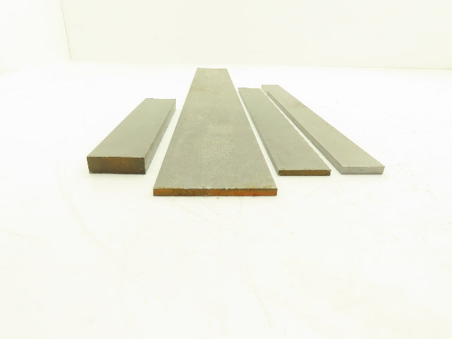 1018 Carbon Steel Ground Flat Bar Stock 3/16", 1/4", 1/2" Thick Mixed Lot 4pcs