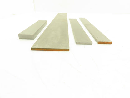 1018 Carbon Steel Ground Flat Bar Stock 3/16", 1/4", 1/2" Thick Mixed Lot 4pcs