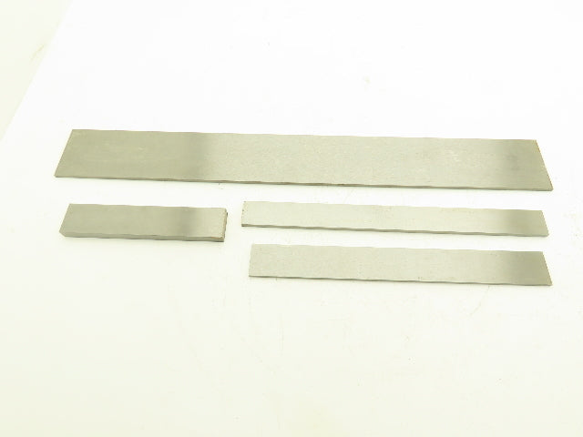 1018 Carbon Steel Ground Flat Bar Stock 3/16", 1/4", 1/2" Thick Mixed Lot 4pcs