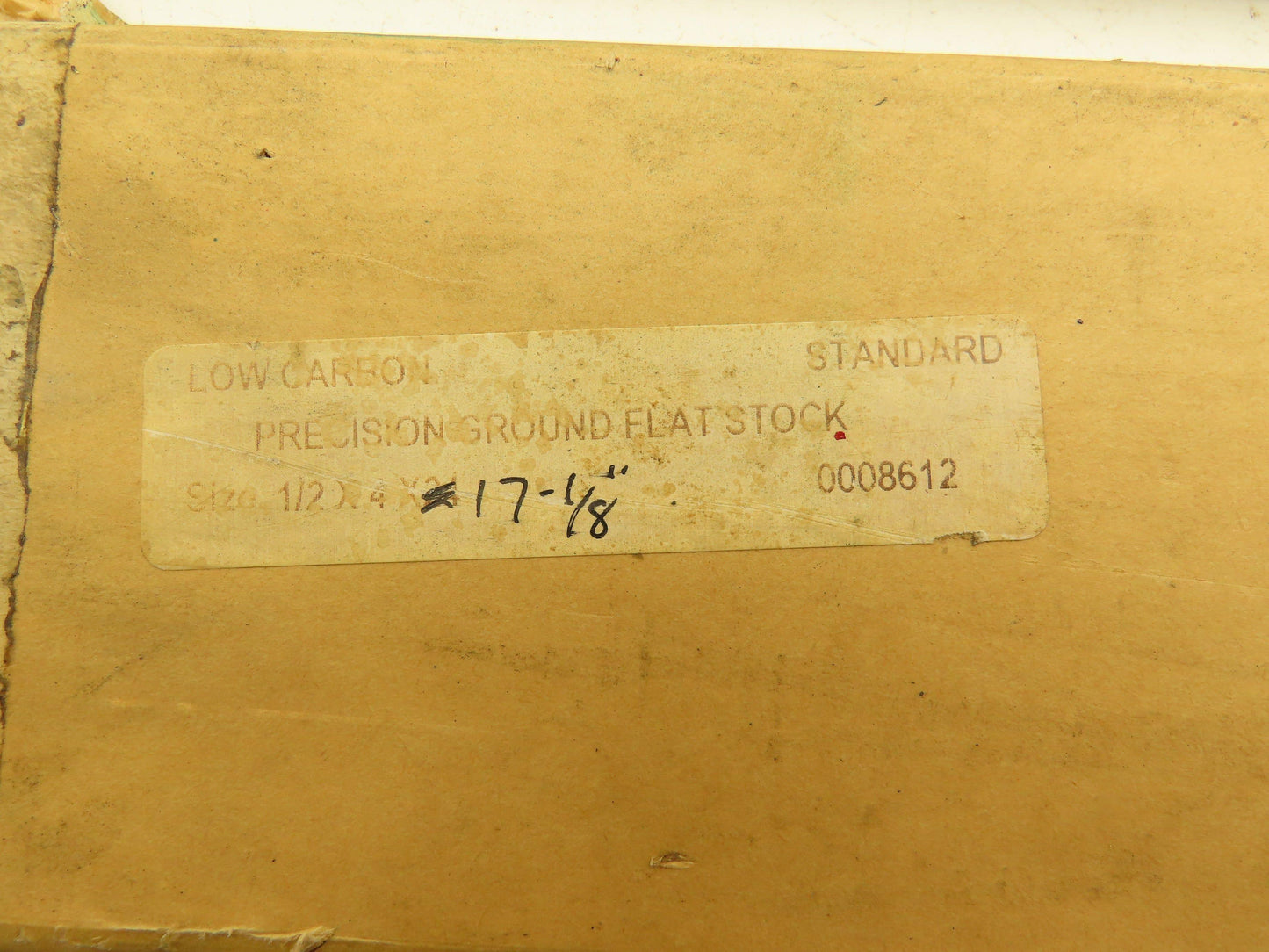 1018 Low Carbon Steel Precision Ground Flat Bar Stock 1/2"x 4"x 17"L