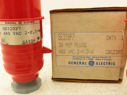 GE GE320R7 GE320P7 Electric Receptacle Plug 3-Wire 2-Pole 480v 20A Lot of 4