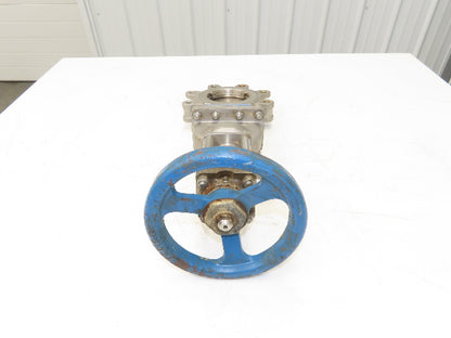 Velan L12-0320B-13BL 4" Stainless Knife Gate Valve 316SS Rising Stem Lug Style
