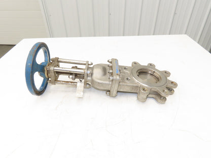 Velan L12-0320B-13BL 4" Stainless Knife Gate Valve 316SS Rising Stem Lug Style