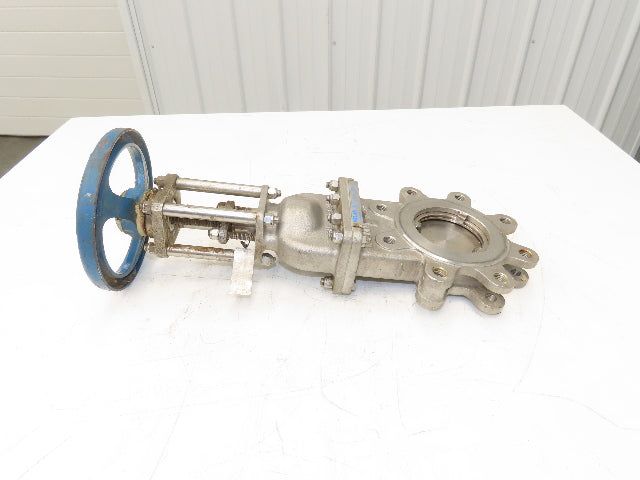 Velan L12-0320B-13BL 4" Stainless Knife Gate Valve 316SS Rising Stem Lug Style