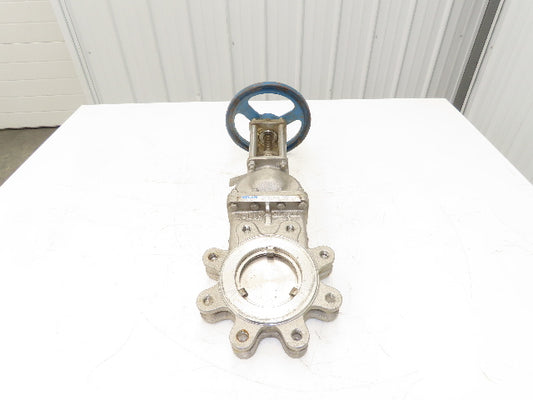 Velan L12-0320B-13BL 4" Stainless Knife Gate Valve 316SS Rising Stem Lug Style
