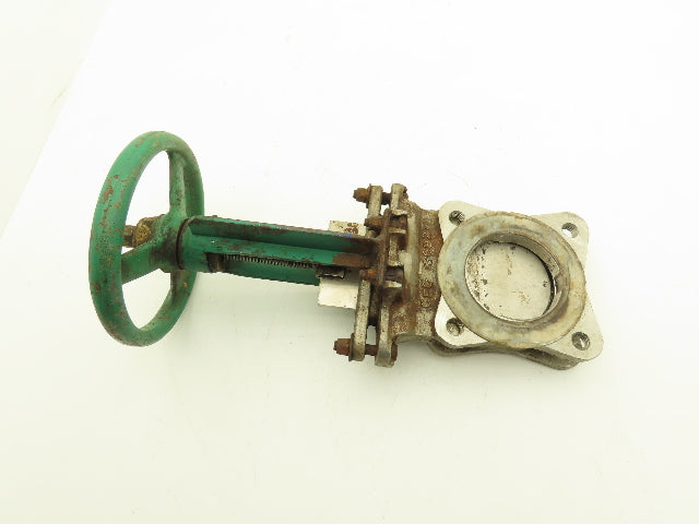 Rovalve S17-A1MIN/HYC 3" Stainless Knife Gate Valve Rising Stem Lug Style 150psi