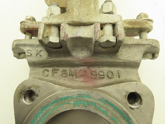 Rovalve 3 IN S17-D 3" Stainless Knife Gate Valve Rising Stem Lug Style 150psig