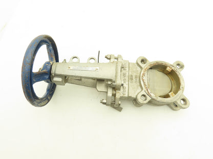 FNW 3" Stainless Knife Gate Valve Rising Stem Lug Style 150psig