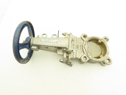 FNW 3" Stainless Knife Gate Valve Rising Stem Lug Style 150psig