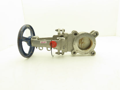 FNW 3" Stainless Knife Gate Valve Rising Stem Lug Style 150psig