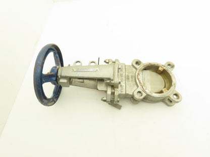FNW 3" Stainless Knife Gate Valve Rising Stem Lug Style 150psig