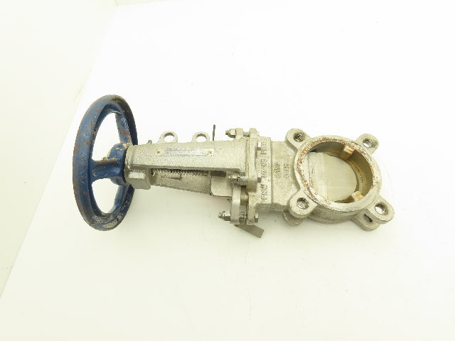 FNW 3" Stainless Knife Gate Valve Rising Stem Lug Style 150psig