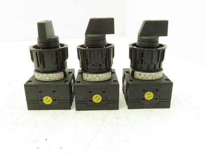 Klockner Moeller T3-2-64647GB Rotary Switch 4-Position 15kW 25A 600V Lot of 3