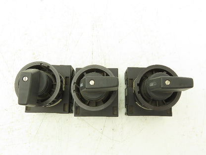 Klockner Moeller T3-2-64647GB Rotary Switch 4-Position 15kW 25A 600V Lot of 3