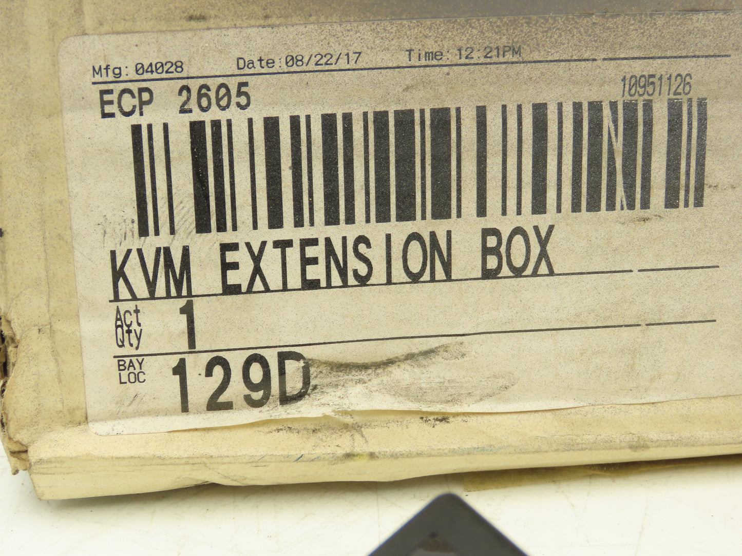 Black Box ACU1028A CAT5 KVM Extender ServSwitch Local Box Only And Cords