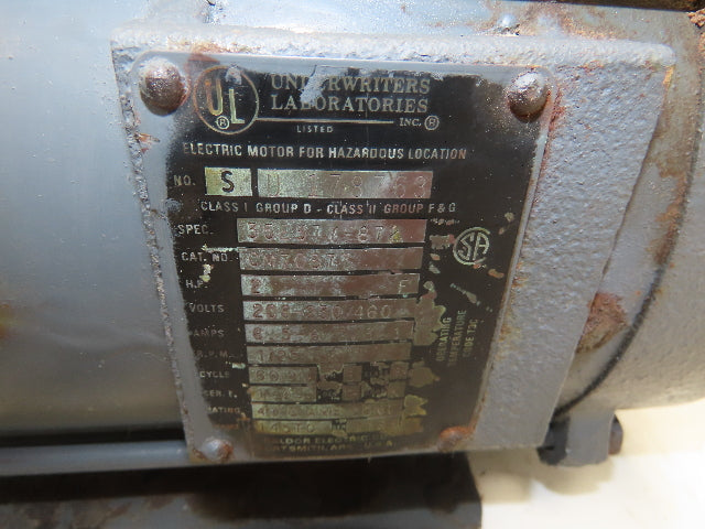 Baldor CM7037T AC Motor Hazardous Location 2Hp 1725rpm 208-230/460v 3ph 145TC