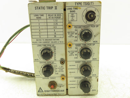 Allis Chalmers Static Trip II TSIG T Solid State Switchgear