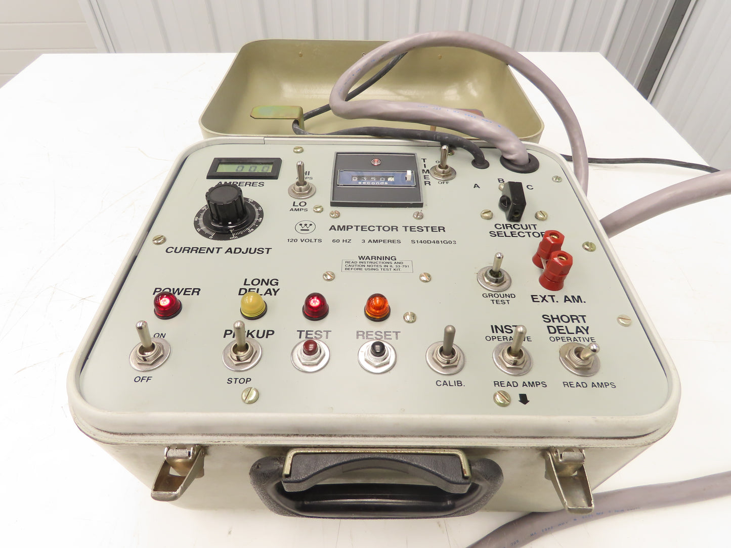 Westinghouse S140D481G03 Amptector Tester With Dial Timer 120V 60Hz 3A