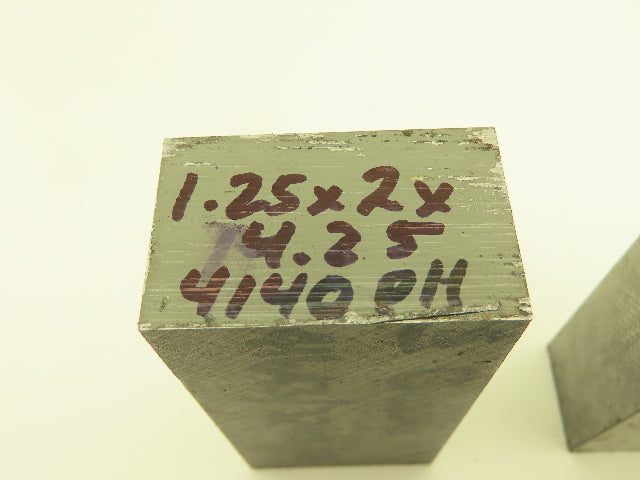 4140/4142 PH Alloy Steel Flat Bar Stock 1-1/4"x 2"x 4-1/4"L  Lot of 6