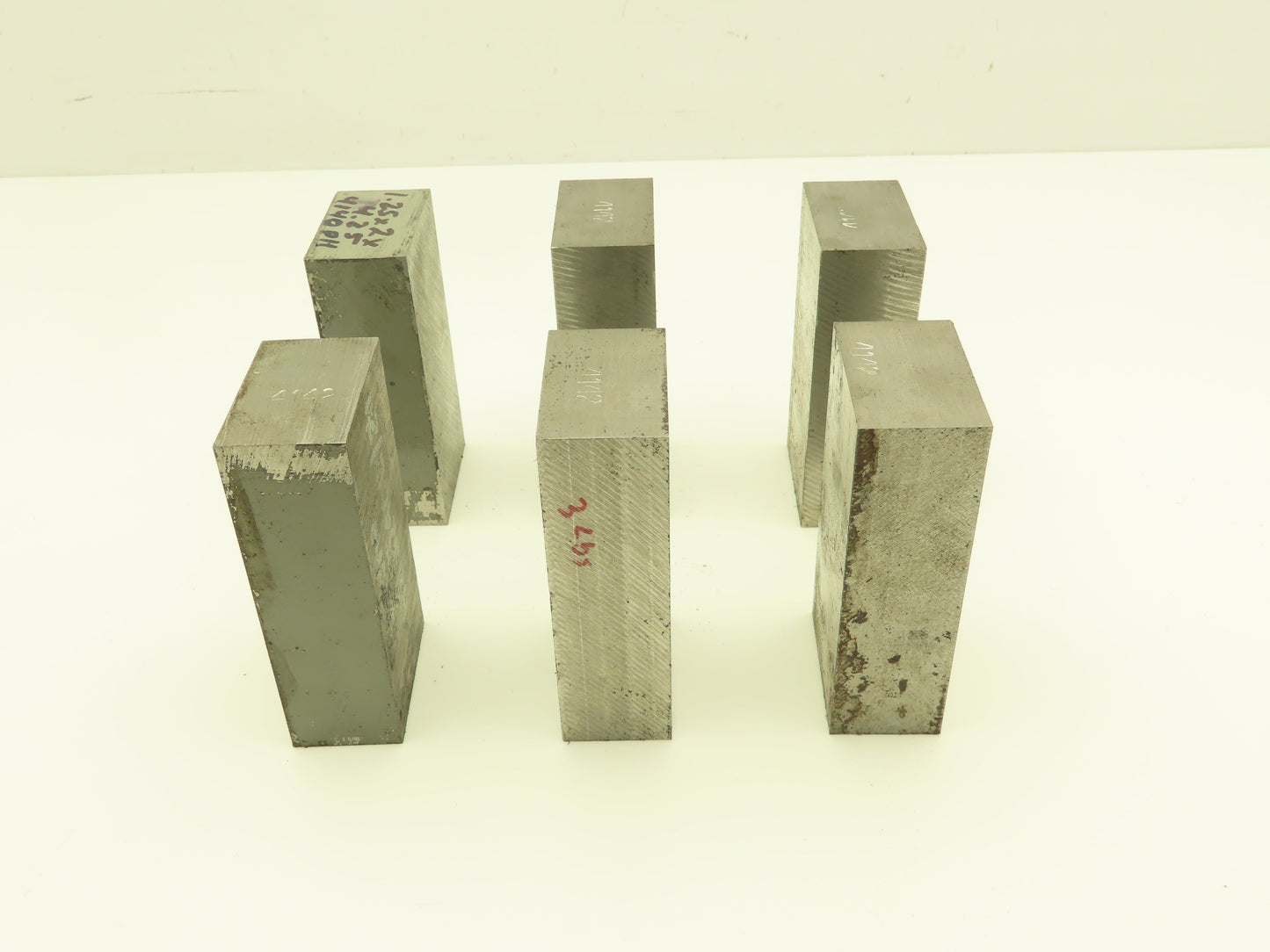 4140/4142 PH Alloy Steel Flat Bar Stock 1-1/4"x 2"x 4-1/4"L  Lot of 6