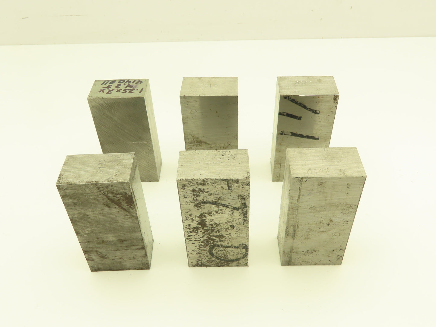 4140/4142 PH Alloy Steel Flat Bar Stock 1-1/4"x 2"x 4-1/4"L  Lot of 6