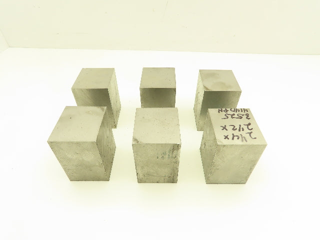 4140 PH Alloy Steel Flat Bar Stock 2-1/4"x 2-1/2"x 3-1/2"L  Lot of 6