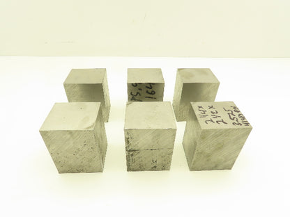 4140 PH Alloy Steel Flat Bar Stock 2-1/4"x 2-1/2"x 3-1/2"L  Lot of 6