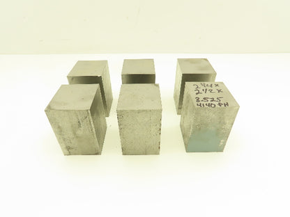 4140 PH Alloy Steel Flat Bar Stock 2-1/4"x 2-1/2"x 3-1/2"L  Lot of 6