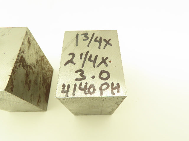 4140 PH Alloy Steel Flat Bar Stock 1-3/4"x 2-1/4"x 3"L  Lot of 6