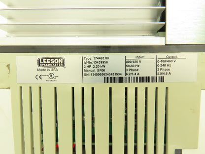 Leeson 174463.00 AC Motor Control Speedmaster Adjustable Speed 3Hp 400/480v 3ph