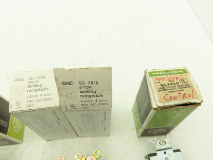 General Electric GL7410 Locking Receptacle 3Ph 4-Wire 120/208v 20A Lot of 6