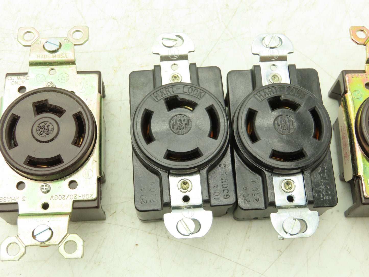 General Electric GL7410 Locking Receptacle 3Ph 4-Wire 120/208v 20A Lot of 6