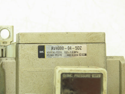 SMC AV4000-04-5DZ Compressed Pneumatic Air Treatment Assembly With Regulators