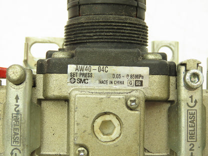 SMC AV4000-04-5DZ Compressed Pneumatic Air Treatment Assembly With Regulators