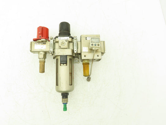 SMC AV4000-04-5DZ Compressed Pneumatic Air Treatment Assembly With Regulators