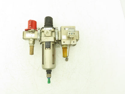 SMC AV4000-04-5DZ Compressed Pneumatic Air Treatment Assembly With Regulators