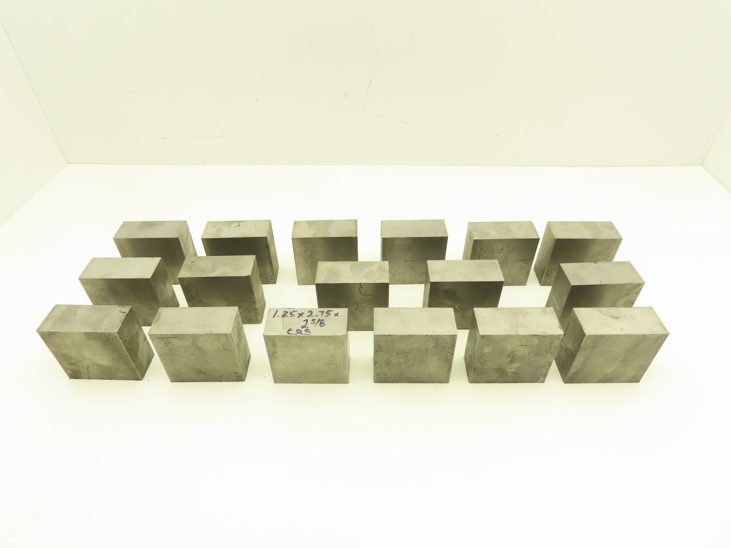 1018 Cold Rolled Steel Flat Bar Stock 1-1/4"x 2-3/4"x 2-5/8"L  Lot of 17 Blocks