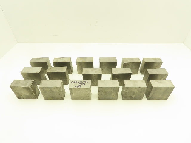1018 Cold Rolled Steel Flat Bar Stock 1-1/4"x 2-3/4"x 2-5/8"L  Lot of 17 Blocks
