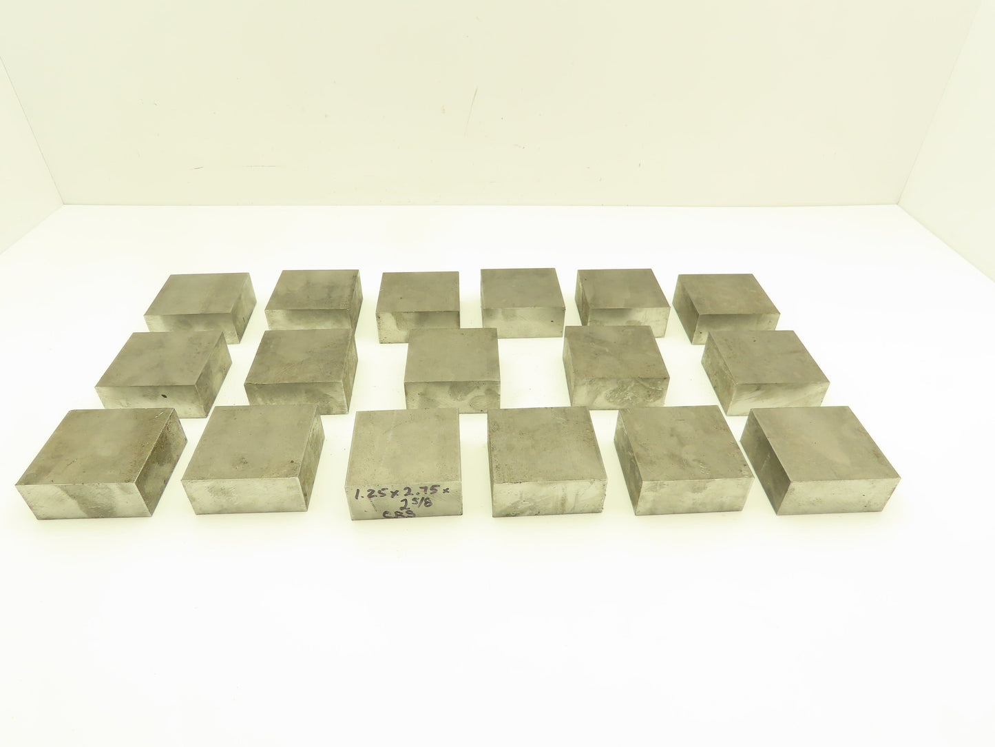 1018 Cold Rolled Steel Flat Bar Stock 1-1/4"x 2-3/4"x 2-5/8"L  Lot of 17 Blocks
