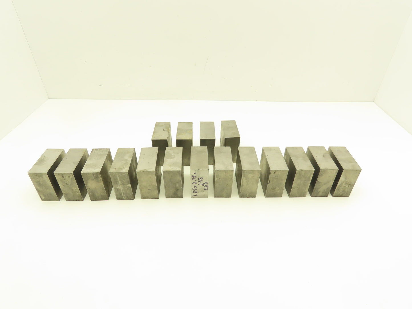 1018 Cold Rolled Steel Flat Bar Stock 1-1/4"x 2-3/4"x 2-5/8"L  Lot of 17 Blocks