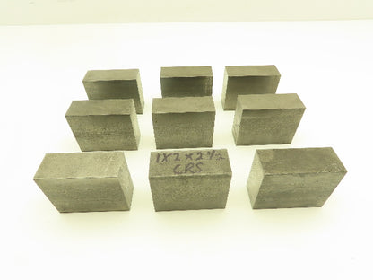 1018 Cold Rolled Steel Flat Bar Stock 1"thick x 2"W x 2-1/2"L  Lot of 9 Blocks