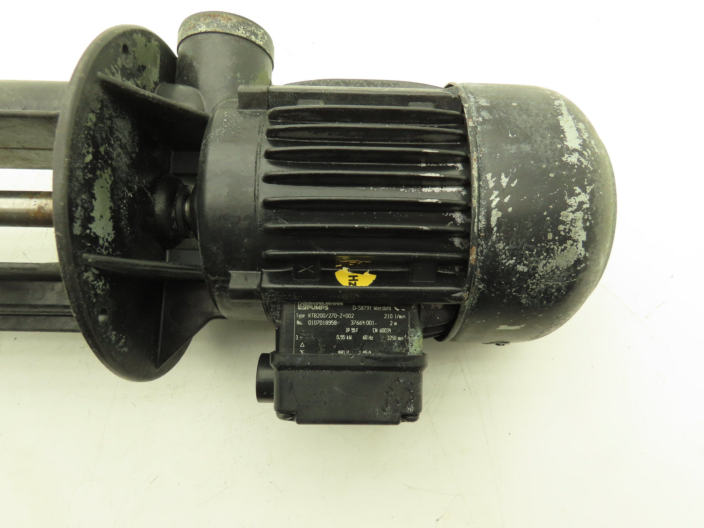 Brinkmann KTB200/270-Z+002 Plastic Immersion Chemical Pump 210 L/min .55kW 480V