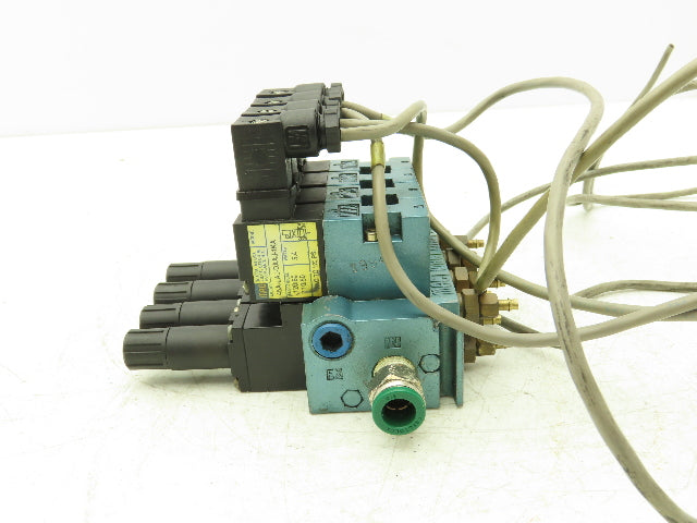 MAC 45A-LAJ-DAAJ-1KA Pneumatic Air Solenoid Valve 120V 120psi Manifold 4 Station