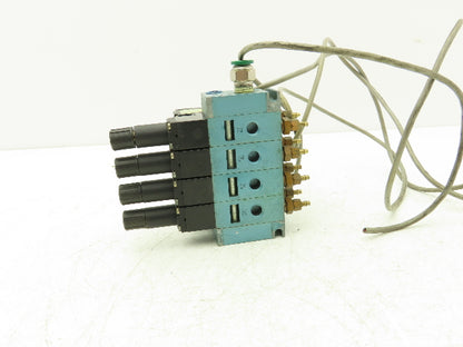 MAC 45A-LAJ-DAAJ-1KA Pneumatic Air Solenoid Valve 120V 120psi Manifold 4 Station