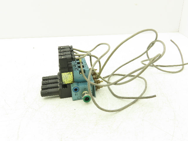 MAC 45A-LAJ-DAAJ-1KA Pneumatic Air Solenoid Valve 120V 120psi Manifold 4 Station