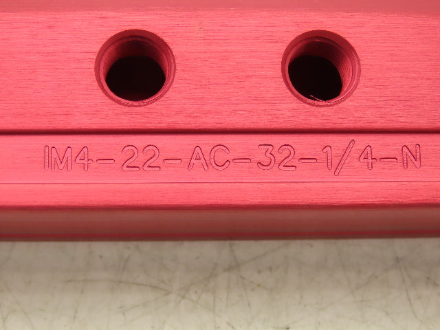 CITO IM4-22-AC-32-1/4-N Inline Air Pneumatic Manifold 1/4"NPT 32-Station 22"L