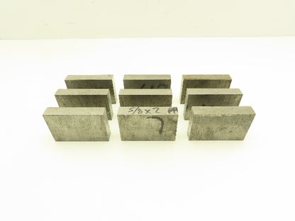 4140/4142 PH Alloy Steel Flat Bar Stock 5/8"x 2"x 3"L  Lot of 9 Blocks