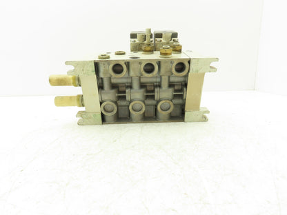 SMC VQ7-6-FG-D Pneumatic Solenoid Valve 3-Station Manifold 4/5 Port