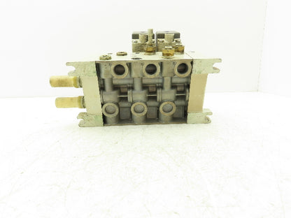 SMC VQ7-6-FG-D Pneumatic Solenoid Valve 3-Station Manifold 4/5 Port